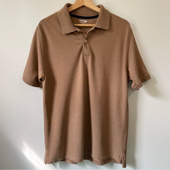 St. John’s Bay Heritage Pique Polo, Tan, Size M - Picture 2 of 7